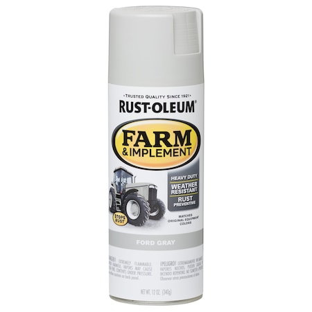 Rust-Oleum Farm & Implement Paint, Gloss, Ford Gray, 1 gal 280138